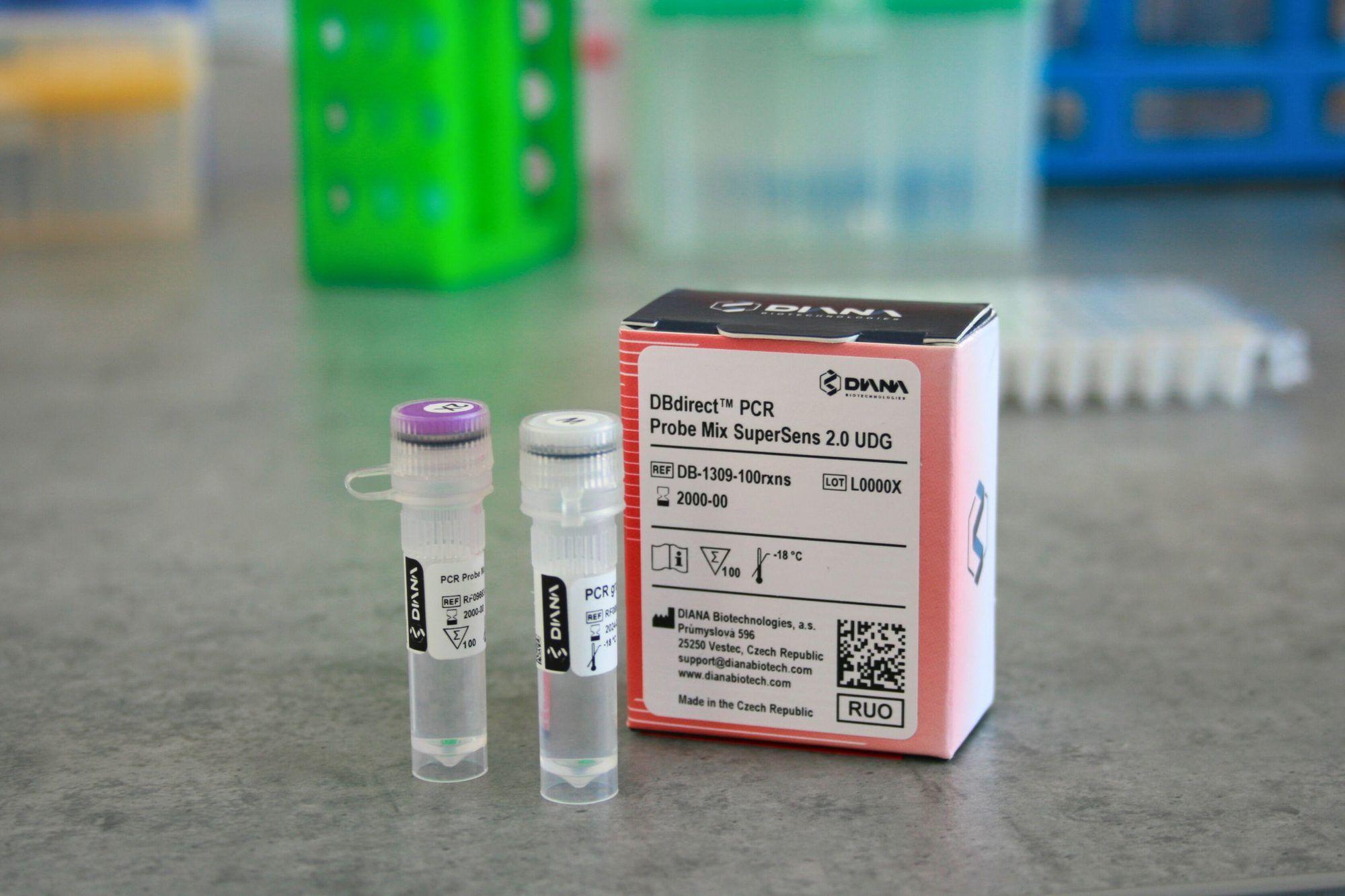 DBdirect™ PCR Probe Mix SuperSens 2.0 UDG kit box and tubes