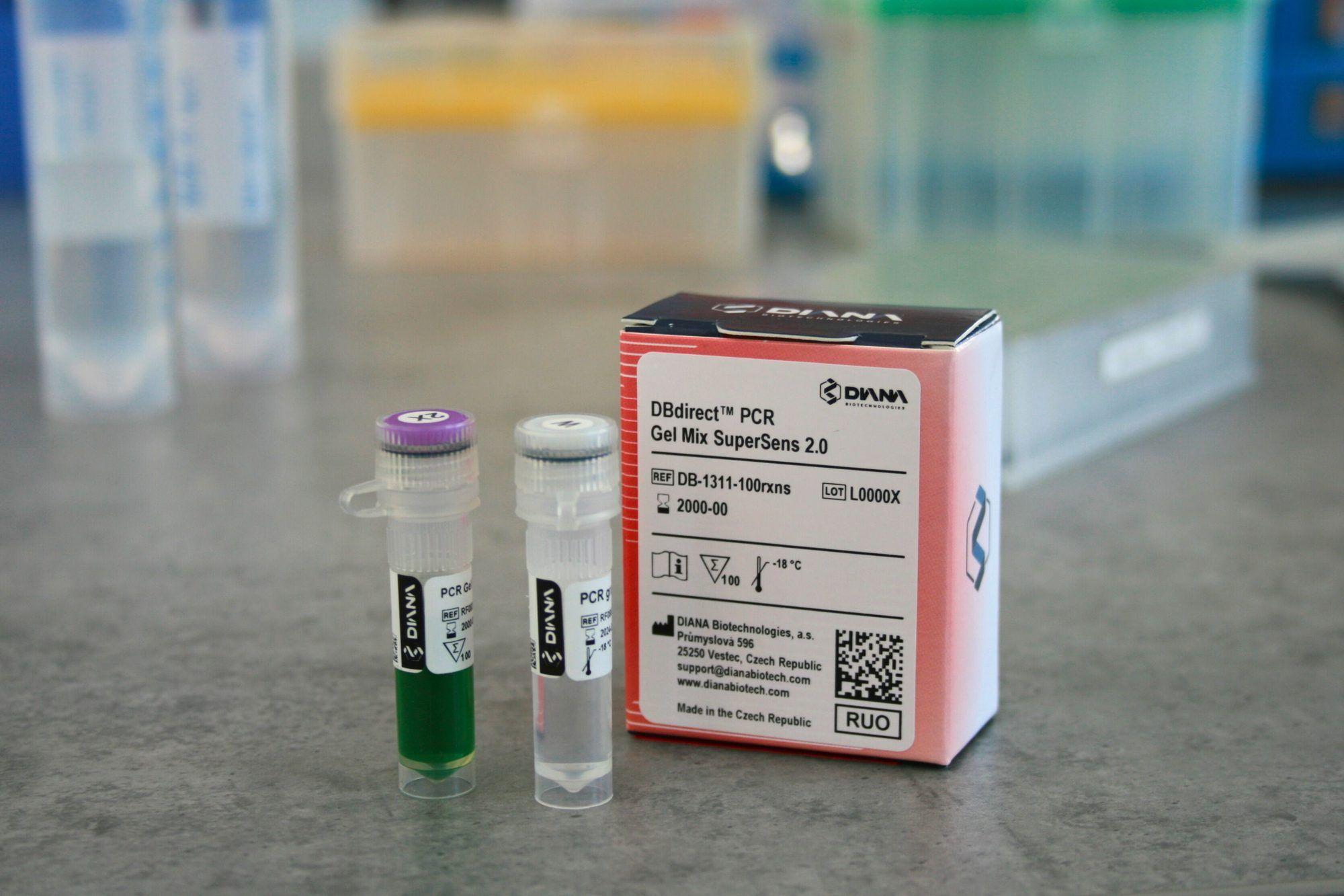 DBdirect™ PCR Gel Mix SuperSens 2.0 (DB-1311) kit box and tubes