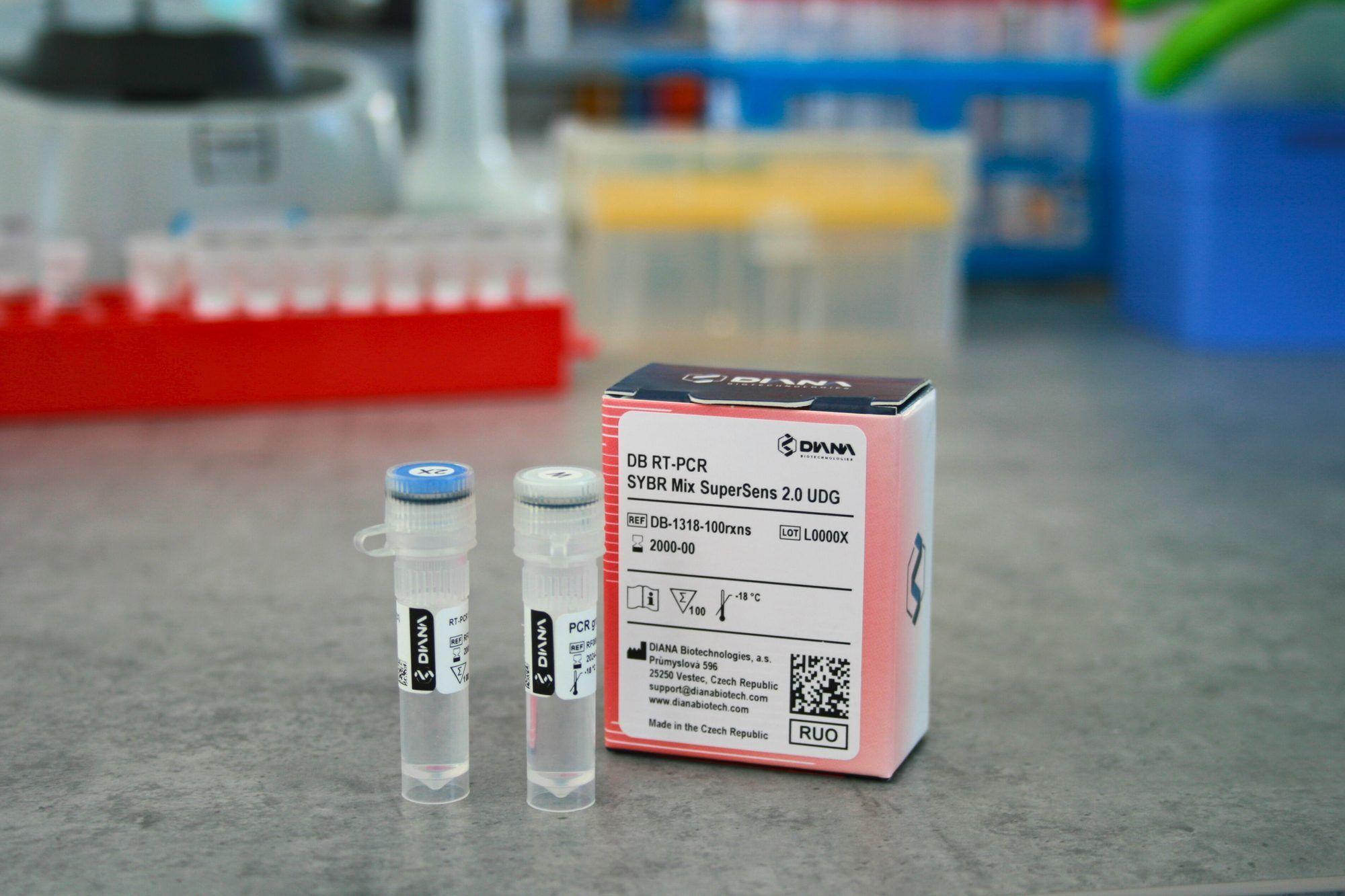 DB RT-PCR SYBR Mix SuperSens 2.0 UDG (DB-1318) kit box and tubes